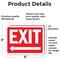 Signmission Exit Sign, Vinyl Decal, 5 in W, 3.5 in H, Exit with Left Arrow OS-2PACK-MISC-D-35-L-19487 - alternate 2